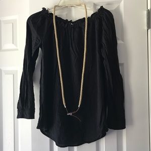 Navy Linen Michael Michael Kors Shirt w/ Rope Belt